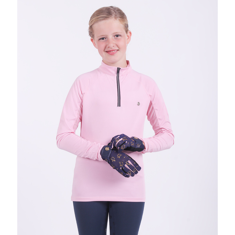 QHP Glove Solar Mesh Rosa Junior - Navy-2
