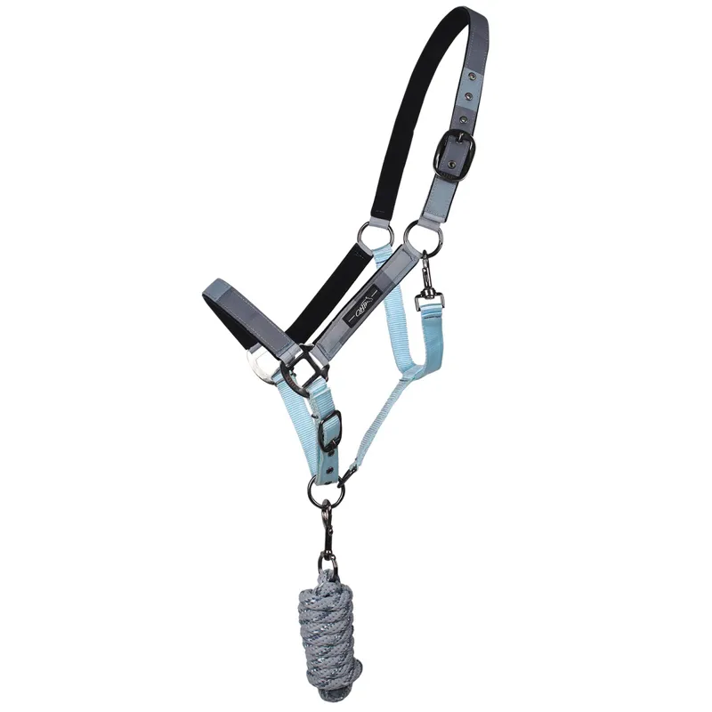 QHP Headcollar Set With Turnout Collection - Lagoon