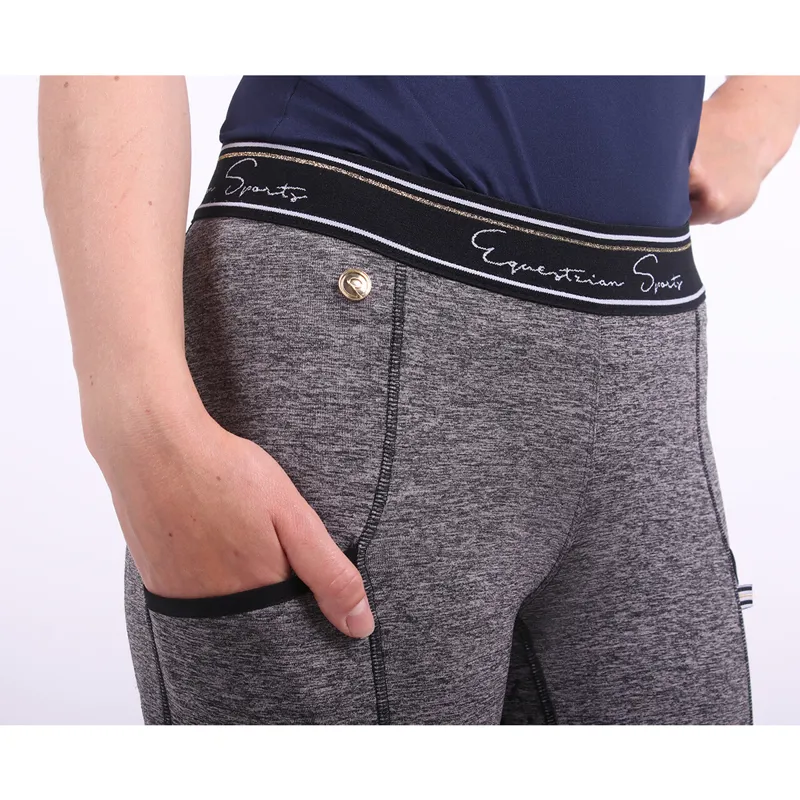 QHP Riding Tights Senne Full Grip - Anthracite-2