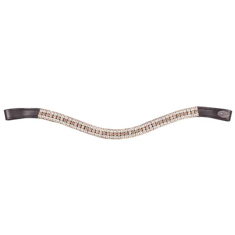 QHP Havana Browband - Brown/Beige