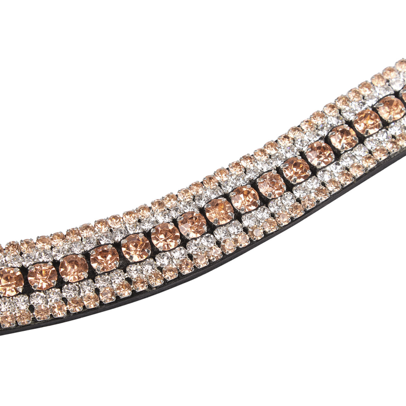 QHP Havana Browband - Brown/Beige-1