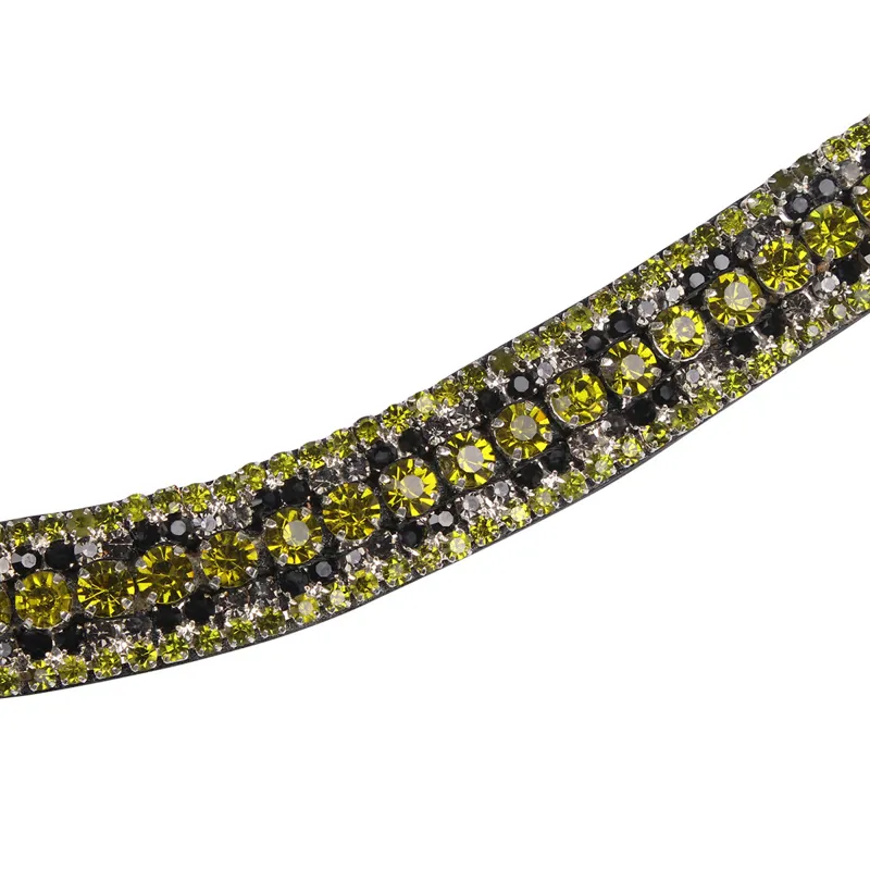 QHP Havana Browband - Brown/Olive-1