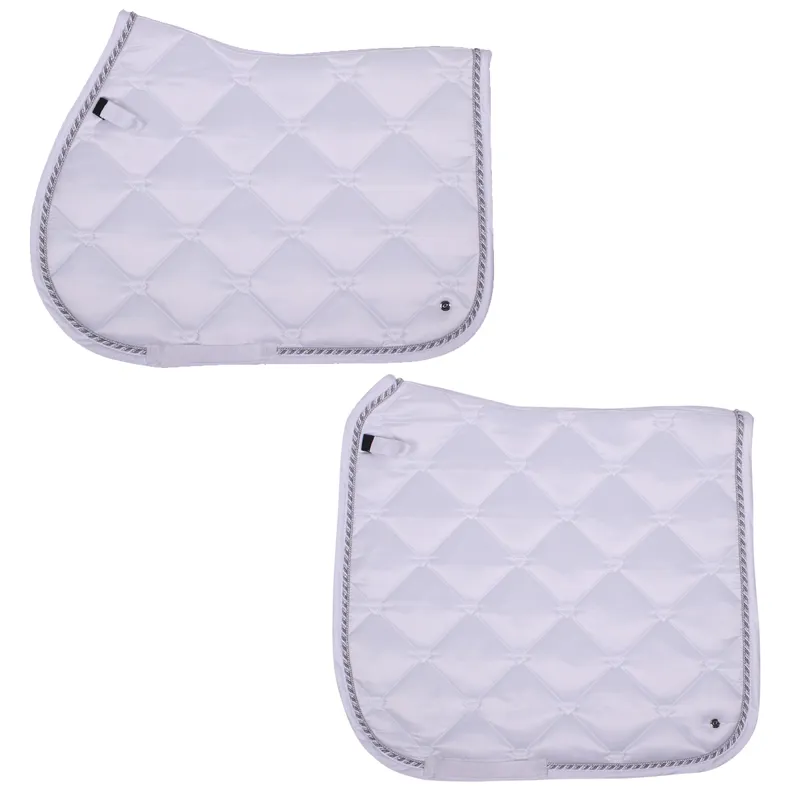 QHP Saddlepad Havana - White