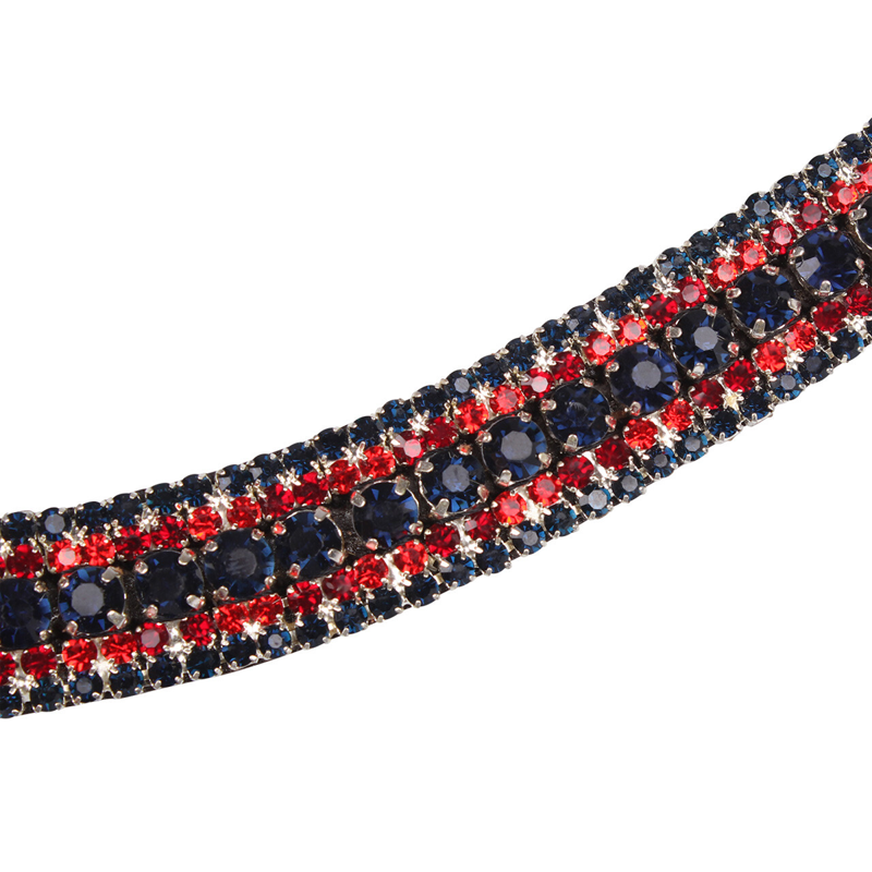 QHP Havana Browband - Black/Red-1