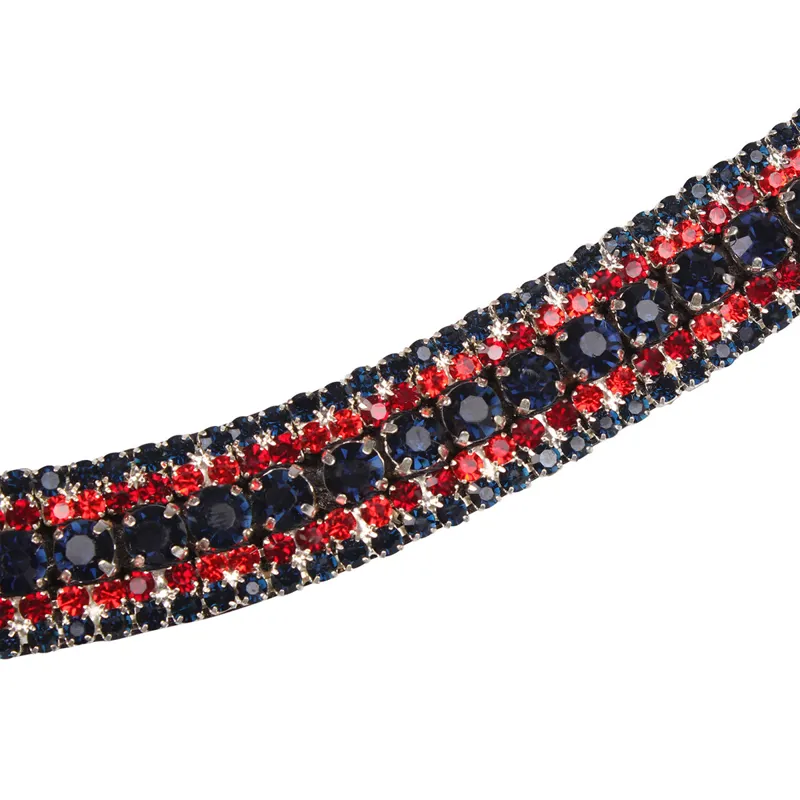 QHP Havana Browband - Brown/Red-1