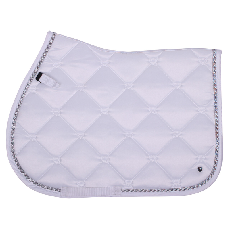 QHP Saddlepad Havana - White-2