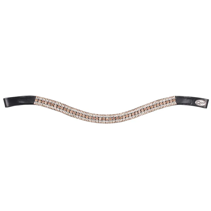 QHP Havana Browband - Black/Beige