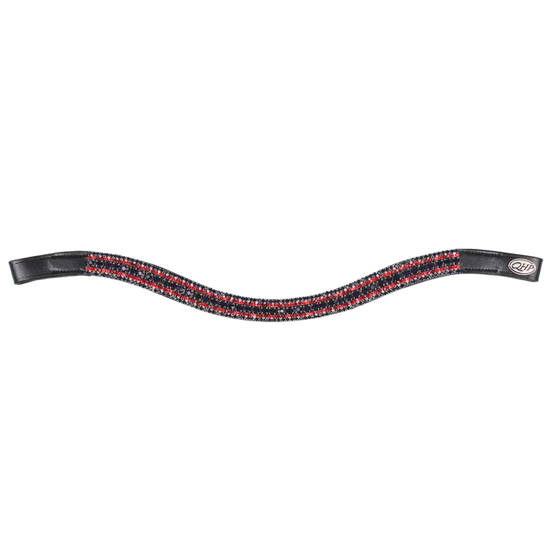 QHP Havana Browband - Black/Red