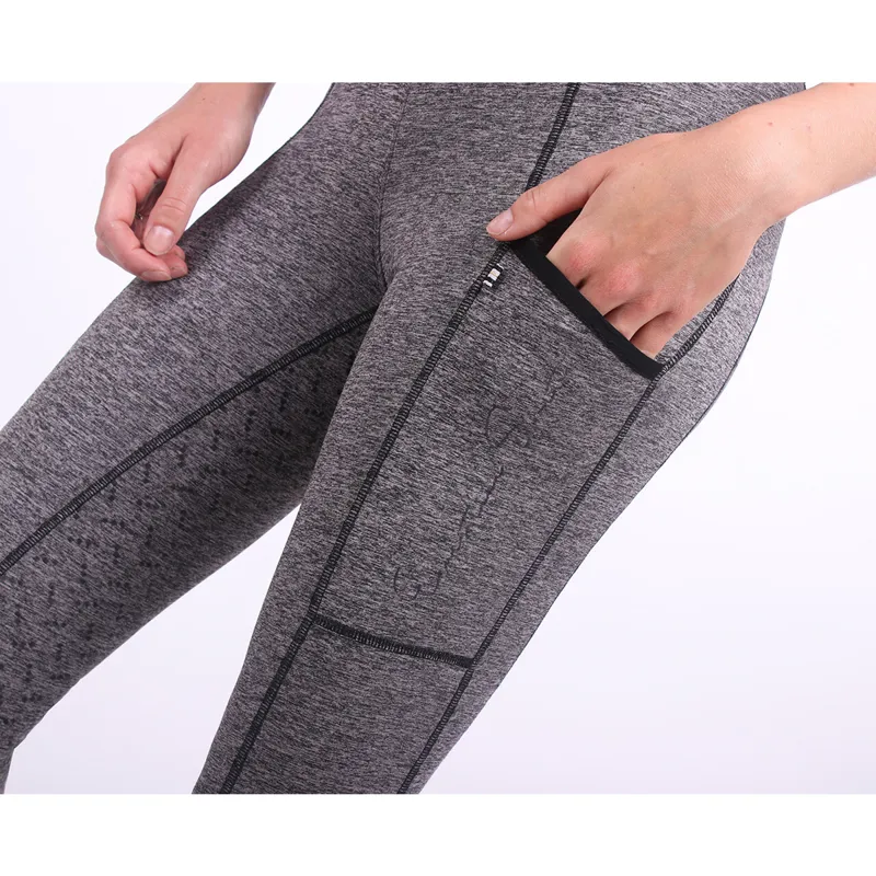 QHP Riding Tights Senne Full Grip - Anthracite-5