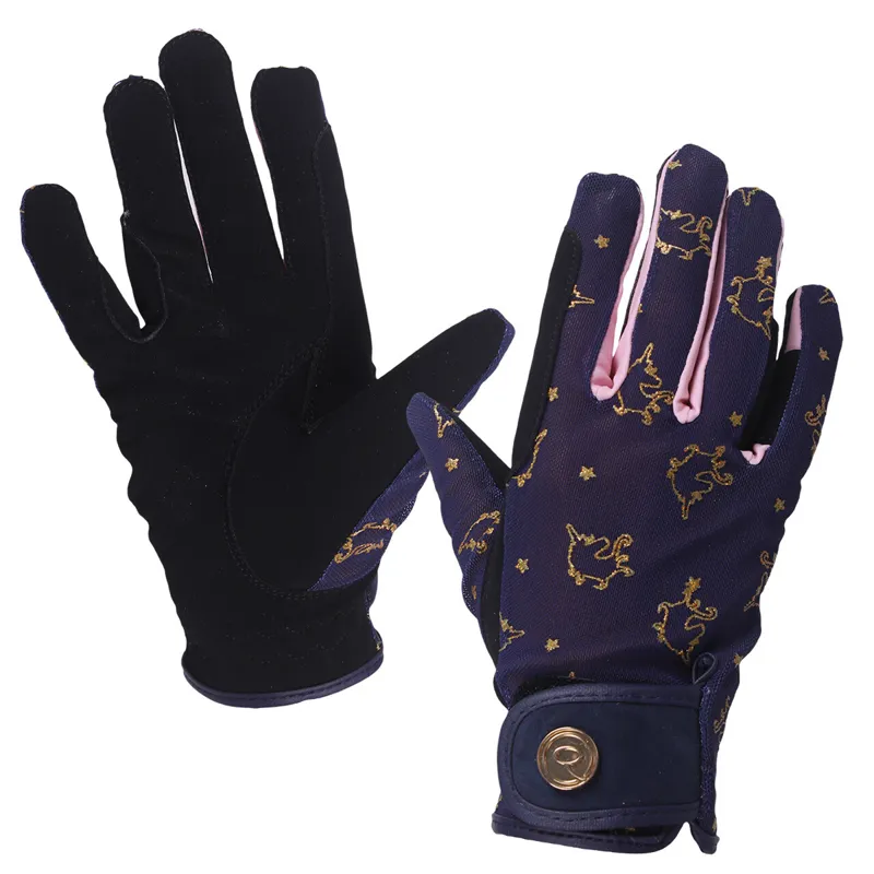 QHP Glove Solar Mesh Rosa Junior - Navy