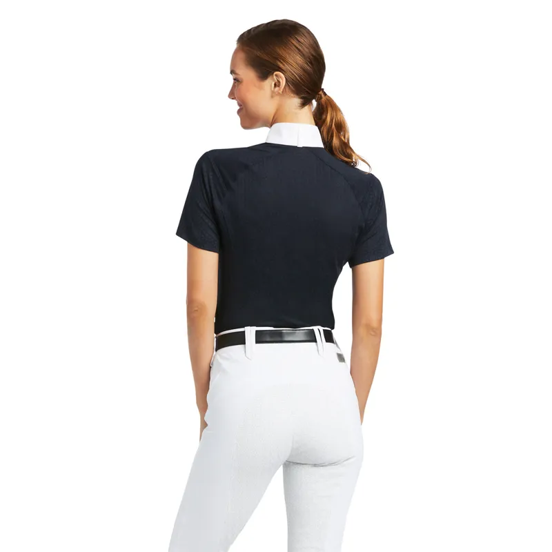 Ariat Women's Showstopper Short Sleeve Show Shirt - Navy-1