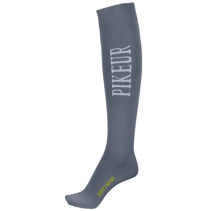 Pikeur Respect Nature Unisex Tall Riding Socks - Blueberry/Grey - PRE-ORDER