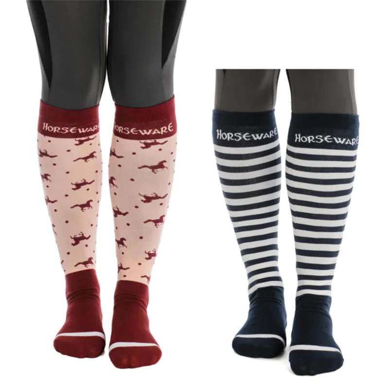 Horseware Show Socks - Horse Print
