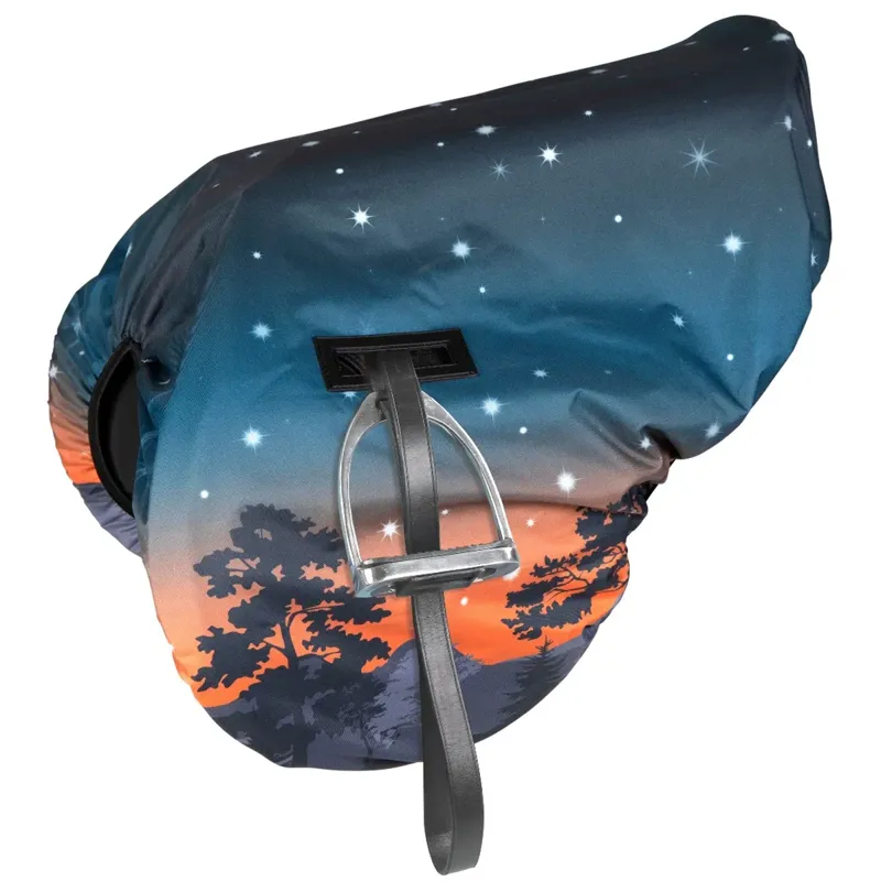 Shires ARMA Waterproof Ride On Saddle Cover - Winter Sunset