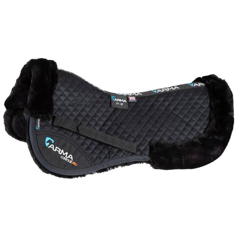Shires ARMA Suede Half Pad - Black 