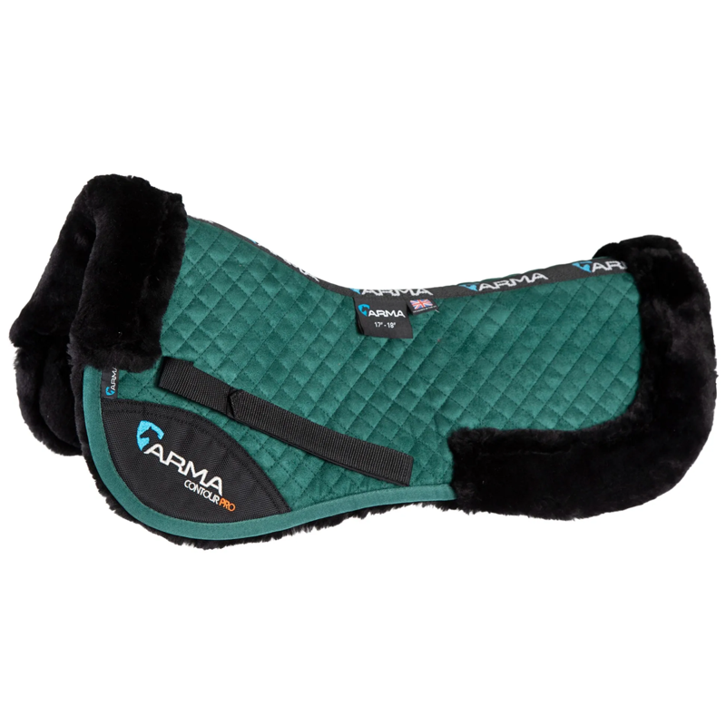 Shires ARMA Suede Half Pad - Green