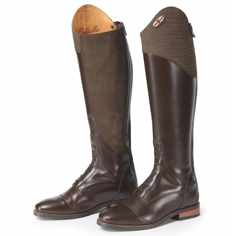 Moretta Gabriella Riding Boots - Slim/Reg Calf - Brown-5