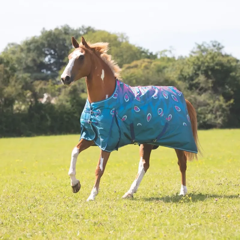Shires Highlander Original 200 Turnout Rug - Pink Peacock