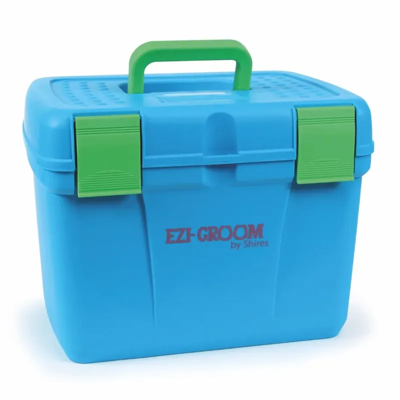 Shires EZI-GROOM Deluxe Grooming Box - Bright Blue