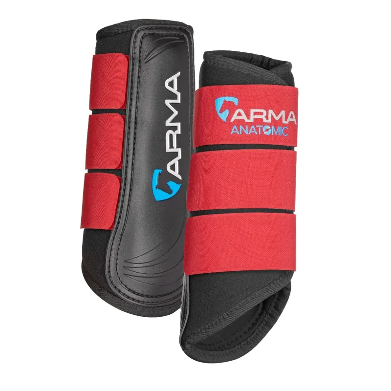 Shires ARMA Neoprene Brushing Boots - Deep Red