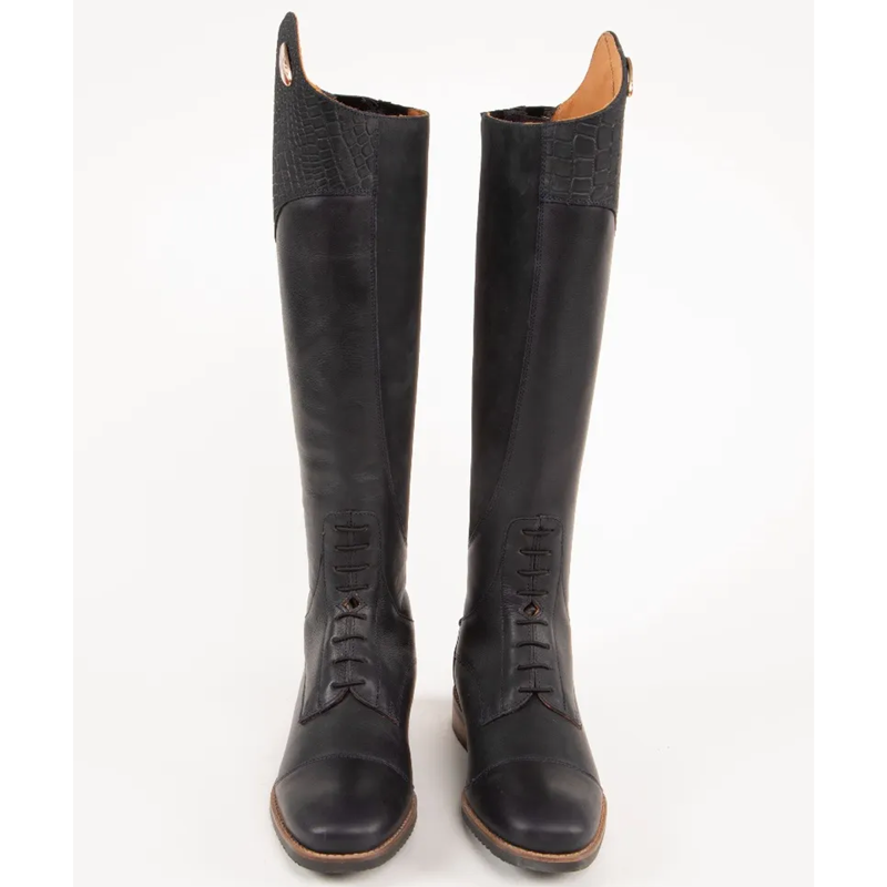 Moretta Gabriella Riding Boots - Slim/Reg Calf - Navy-2
