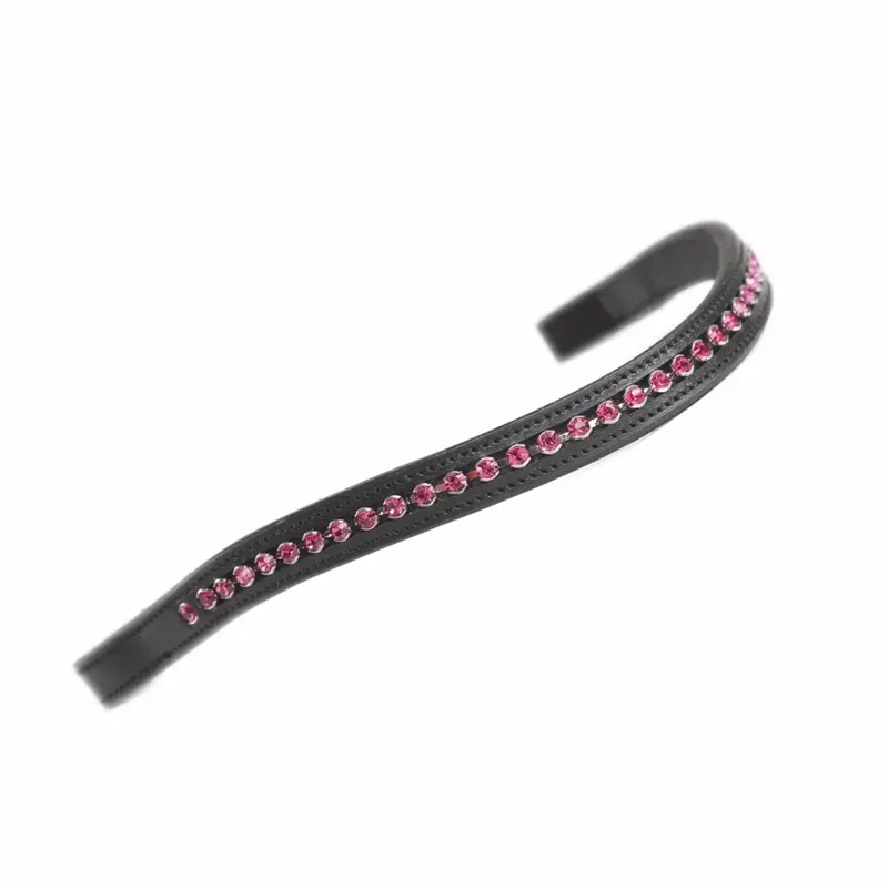 Velociti GARA Large Diamante Browband - Black/Pink