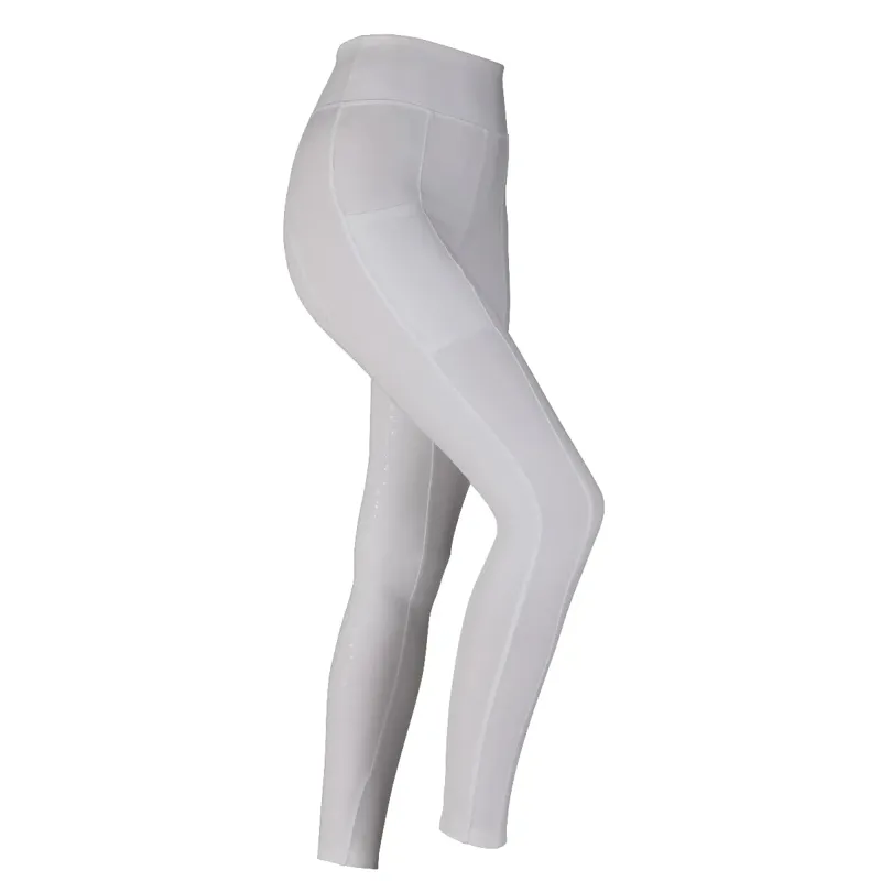 Shires Aubrion Hudson Riding Tights - Maids - White-1