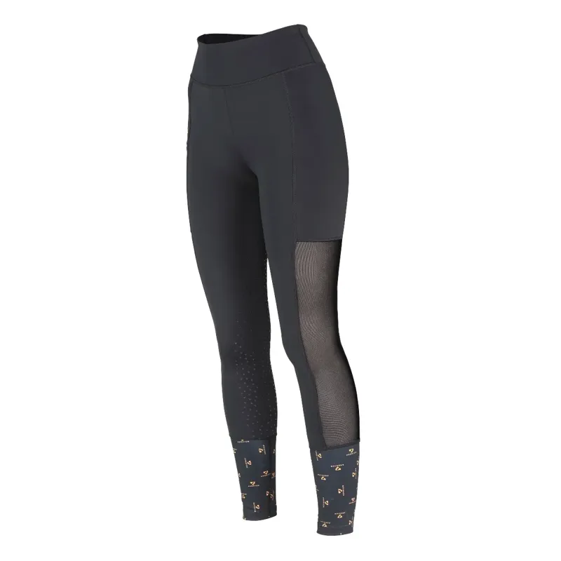 Aubrion Elstree Mesh Riding Tights - Black-1
