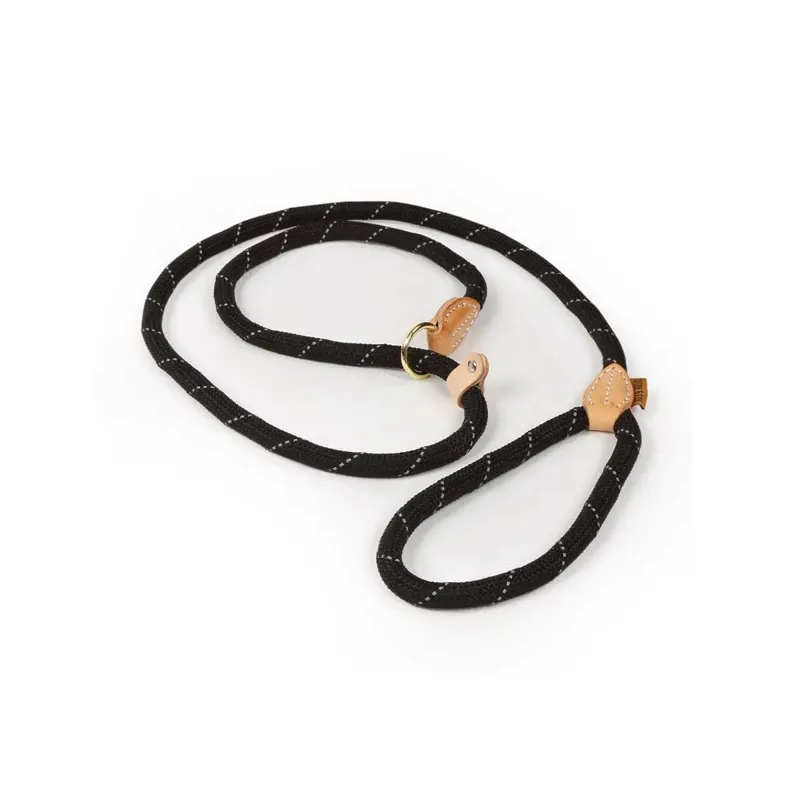 Digby And Fox Reflective Slip Dog Lead - Black