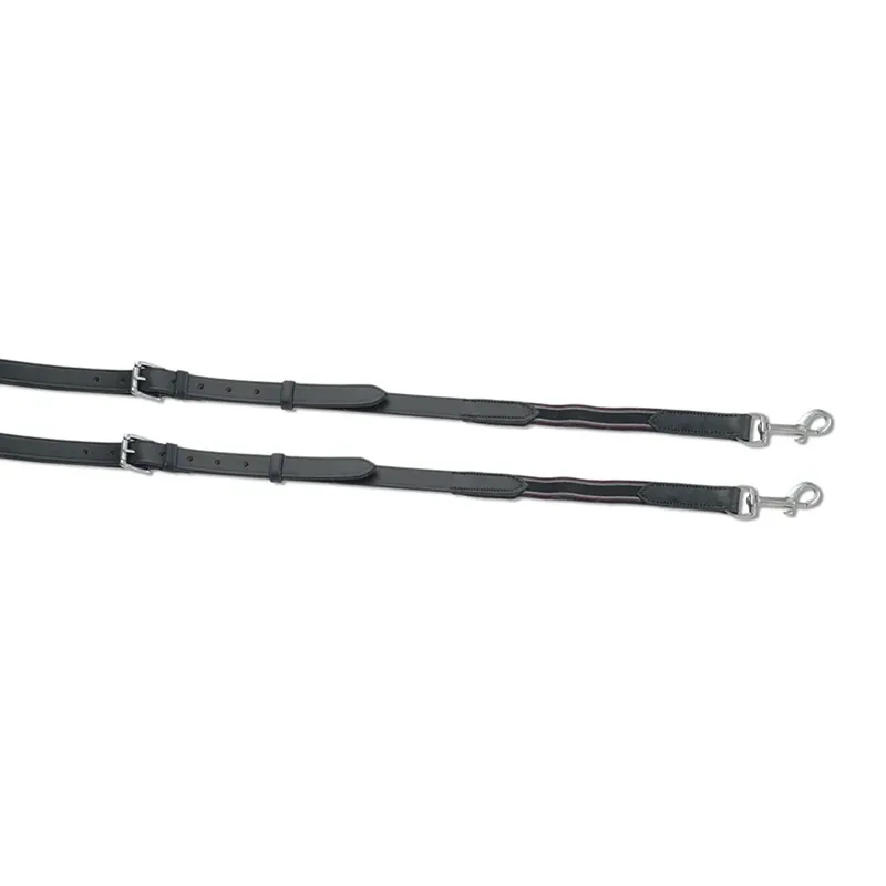 Velociti GARA Leather And Elastic Side Reins - Black