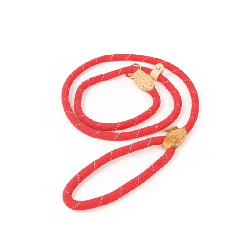 Digby And Fox Reflective Slip Dog Lead - Red