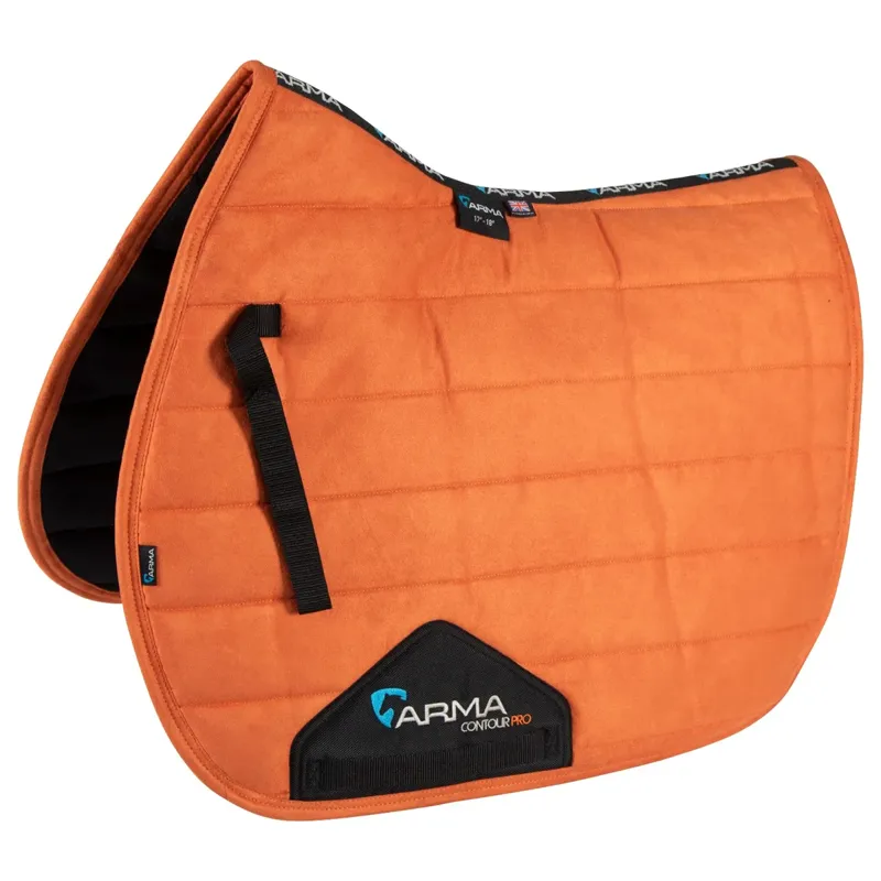 Shires ARMA High Wither Suede Comfort Pad - Burnt Orange