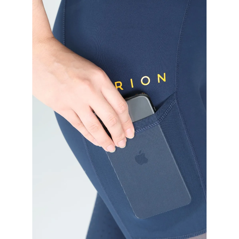 Aubrion Elstree Mesh Riding Tights - Navy-3