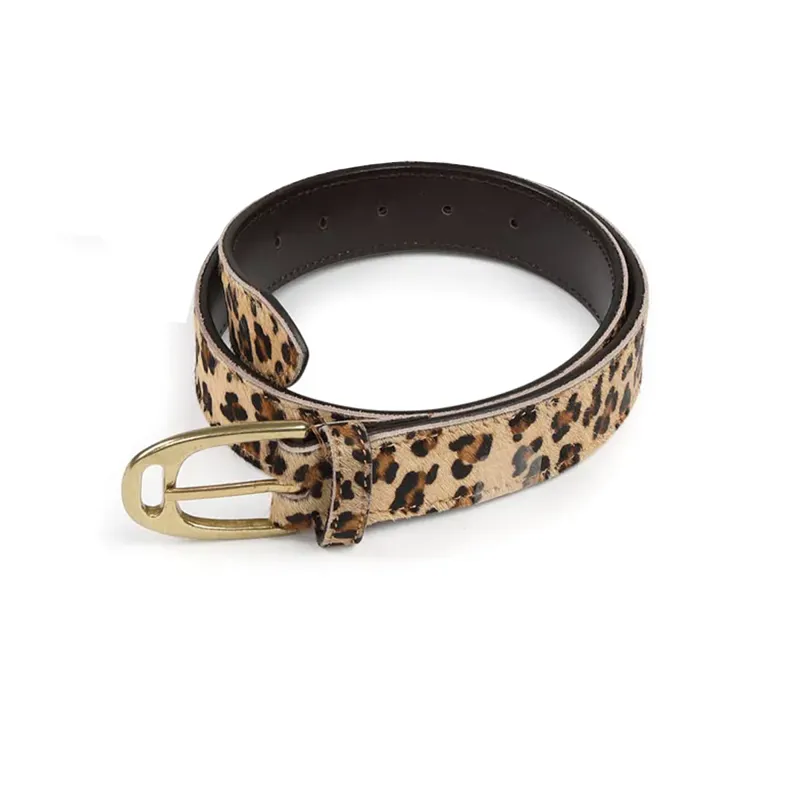 Shires Aubrion 35mm Cow Hair Belt - Leopard