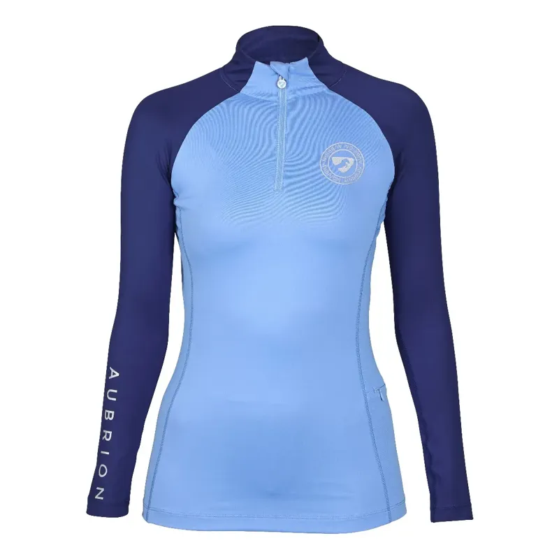 Aubrion Newbury Long Sleeve Base Layer - Sky Blue