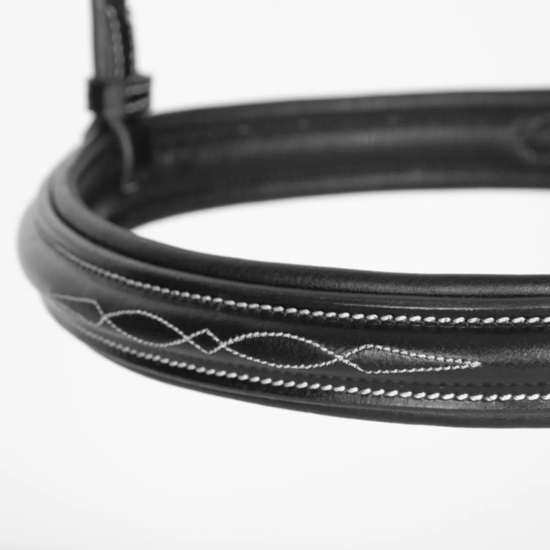 Shires Avignon Padded Raised Cavesson Noseband - Black-1