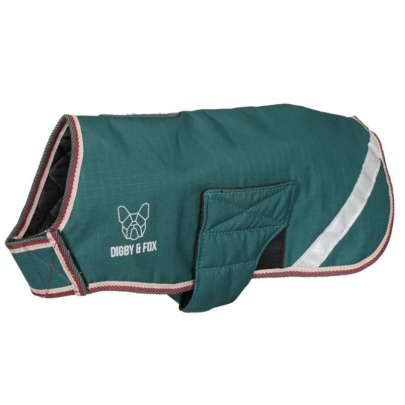 Shires Digby And Fox Waterproof Dog Rug Coat - Forest