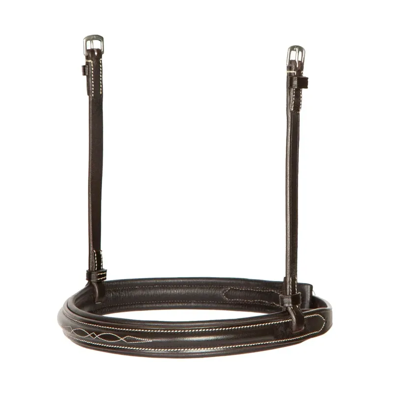 Shires Avignon Padded Raised Cavesson Noseband - Havana