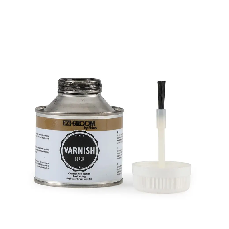 Shires EZI-GROOM Hoof Varnish - Black-1