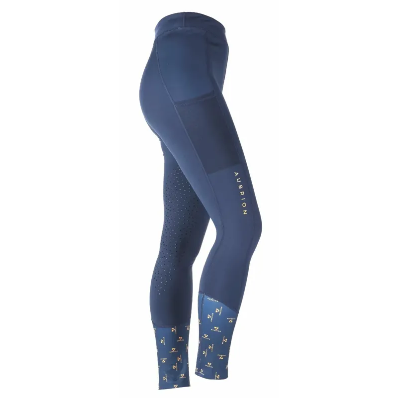 Aubrion Morden Summer Riding Tights - Navy