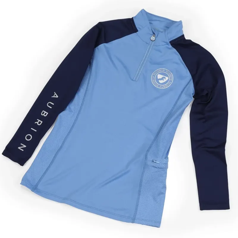 Aubrion Newbury Long Sleeve Base Layer Maids - Sky Blue