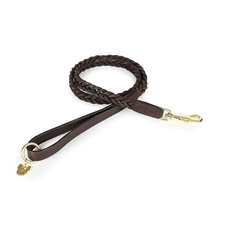 Shires Digby And Fox Plaited Dog Lead - Brown