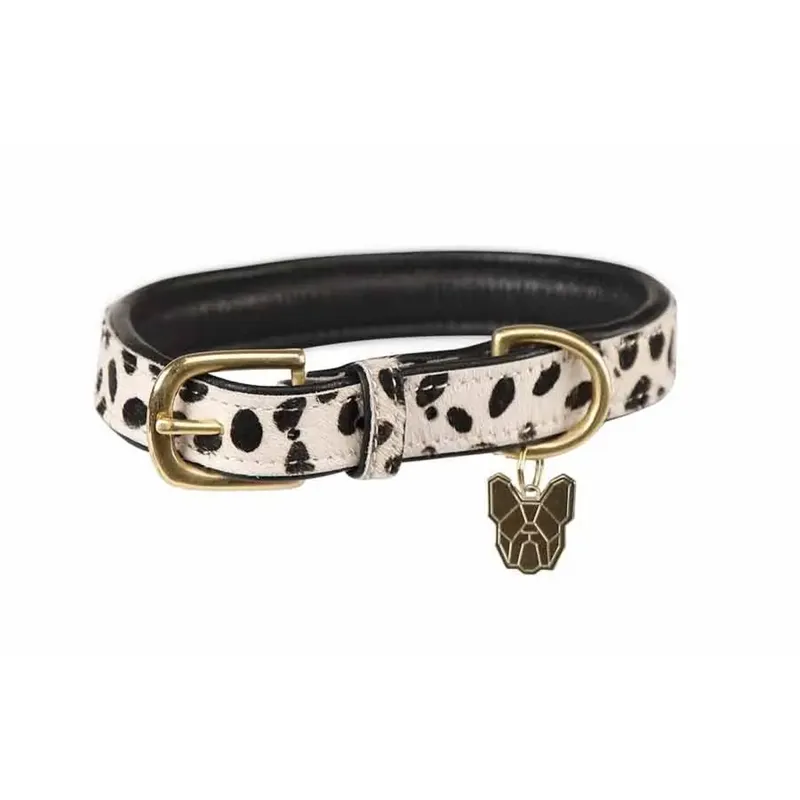 Digby And Fox Cow Hair Dog Collar - Spot