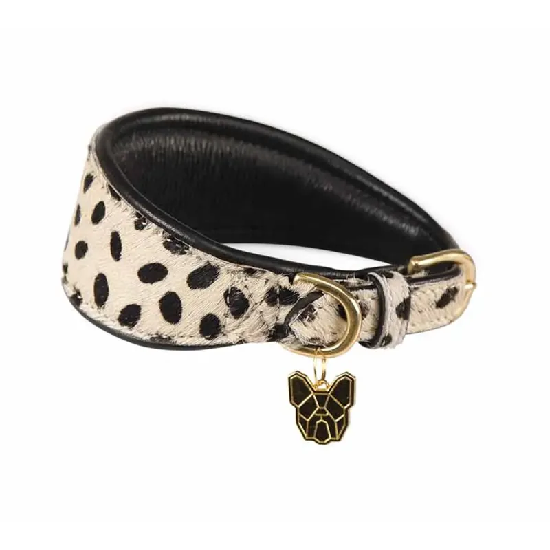 Digby And Fox Cow Hair Greyhound Collar - Spot