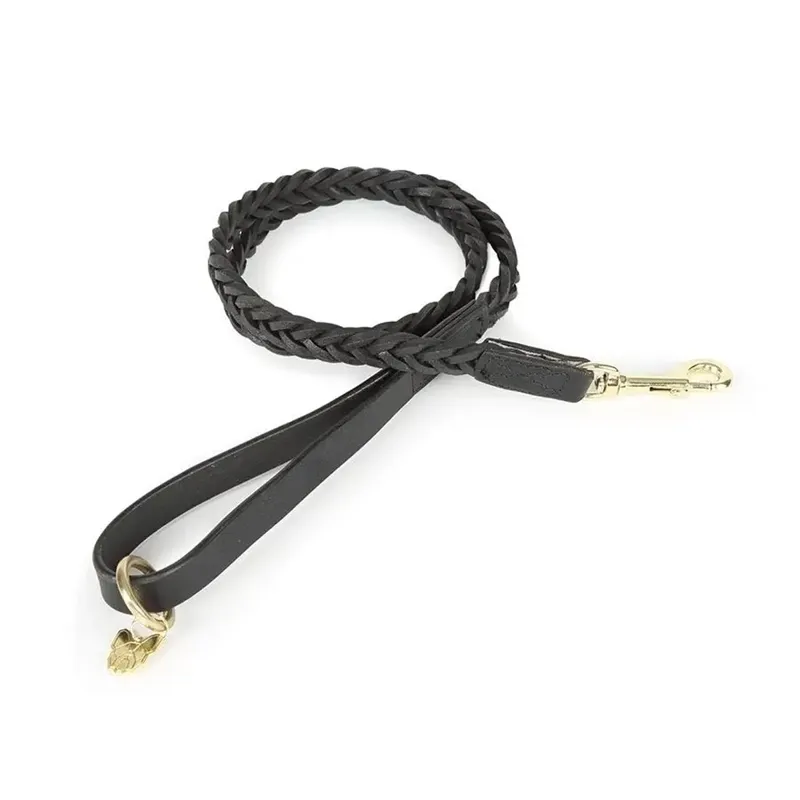 Shires Digby And Fox Plaited Dog Lead - Black