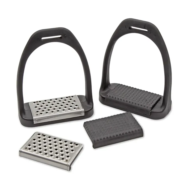 Shires Lightweight Stirrups with Interchangeable Tread - Black
