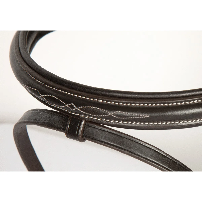 Shires Avignon Padded Raised Flash Noseband - Havana-1