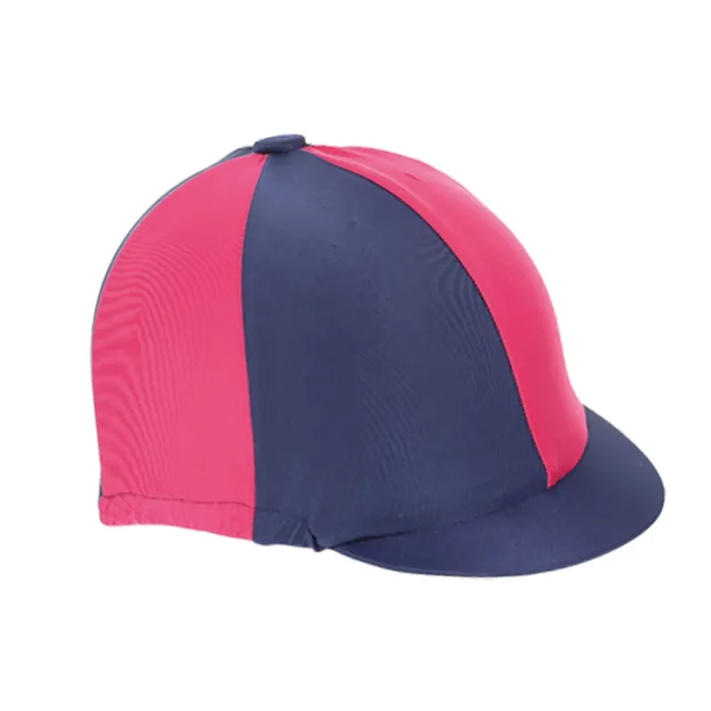Shires Hat Cover - Navy/Raspberry