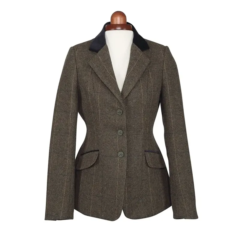 Aubrion Childrens Saratoga Show Jacket - Green Check 