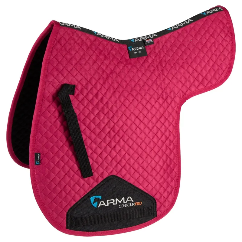 Shires ARMA Suede Numnah - Raspberry